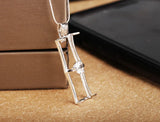 925 Silver Pendant Blank Base for 8x13mm Gemstone