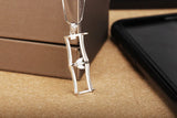 925 Silver Pendant Blank Base for 8x13mm Gemstone