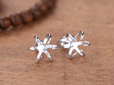 925 Silver Stud Earrings DIY Accessory 8MM Blank