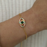 925 Silver Evil Eye Bracelet for Women, Lucky Bohemia Jewelry