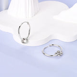 925 Silver Heart Hoop Earrings Colorful Zircon Hypoallergenic Women Jewelry