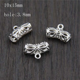 925 Sterling Silver Craft Tube Necklace Beads Bail Charms