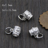 925 Sterling Silver Craft Tube Necklace Beads Bail Charms