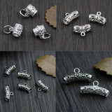 925 Sterling Silver Craft Tube Necklace Beads Bail Charms