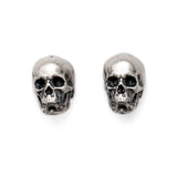 925 Silver Retro Skull Stud Earring Punk Style Ear Pin