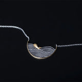 925 Sterling Silver Whale Pendant Necklace for Women Fine Jewelry Gift