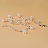 925 Sterling Silver Crown Anklets for Women Foot Jewelry