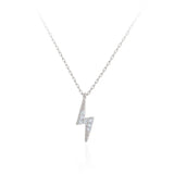 925 Silver Crystal Charm Pendant Necklace for Wedding