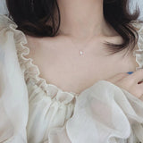 925 Silver Crystal Charm Pendant Necklace for Wedding