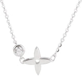 925 Silver Crystal Leaf Necklace Women Choker Collares Wedding Party Gift
