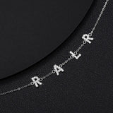 925 Silver Moissanite Name Letters Bracelet Initial Charms Women Jewelry