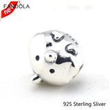 925 Sterling Silver Chicken Charm Bracelet Bead Jewelry Making