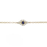 925 Silver Evil Eye Charm Chain Bracelet for Girls