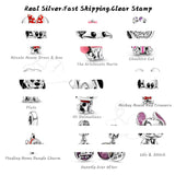 Sterling Silver Dangle Cats Beads Dalmatians Charms Fits Bracelets