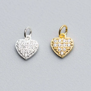 925 Silver Dangle Charms Moon Star Zircon Pendants DIY Jewelry