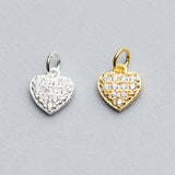 925 Silver Dangle Charms Moon Star Zircon Pendants DIY Jewelry