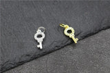 925 Sterling Silver Key Charms Pendants for Jewelry Making