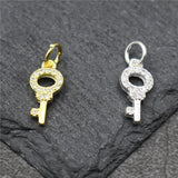 925 Sterling Silver Key Charms Pendants for Jewelry Making