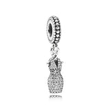 925 Silver Dress Pendant Charm for European Bracelets