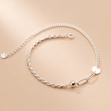 925 Sterling Silver Anklets for Women Adjustable Bracelet Jewelry