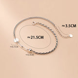 925 Sterling Silver Anklets for Women Adjustable Bracelet Jewelry