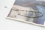 925 Sterling Silver Double Round Beads Bracelet Snake Bone Chain