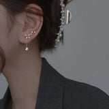 925 Silver Drop Earrings Big Dipper Zircon Earings