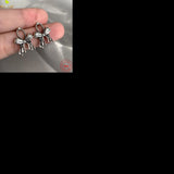 925 Silver Drop Earrings Unique Vintage Bow Jewelry