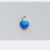 925 Silver Heart Charms 10.5x10mm Dangle Pendants DIY Jewelry Making