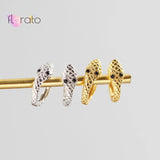 925 Silver Snake Hoop Earrings Punk Style Animal Brinco
