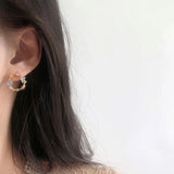 925 Silver Wreath Zircon Earrings for Women