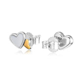 925 Sterling Silver Luminous Hearts Stud Earrings for Women