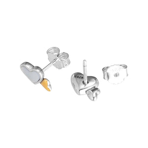 925 Sterling Silver Luminous Hearts Stud Earrings for Women
