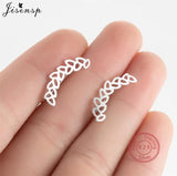 925 Silver Geometric Eyes Heart Stud Earring Boho