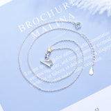 925 Sterling Silver Little Boy Star On Paper Plane Pendant Necklace