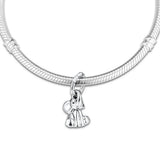 925 Sterling Silver Elephant Charm Bead for Bracelet DIY