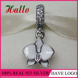 925 Silver Enamel Flower Charm Bead for Bracelet Berloque