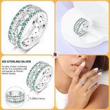 925 Silver Zircon Ring Women's Wedding Jewelry Gift