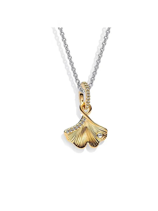 925 Sterling Silver Ginkgo Ball Necklace Gift