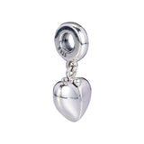 925 Silver Family Heart Locket Charm Bead for Bracelet