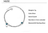 925 Silver Star Crystal Bracelet Women Choker Charms Gift