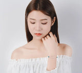 925 Silver Star Crystal Bracelet Women Choker Charms Gift