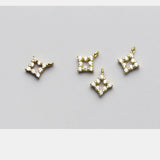 925 Sterling Silver Zircon Charms Pendants for Jewelry Making DIY Gift