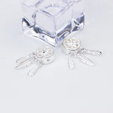 925 Silver Dream-catcher Tassel Charms Feather Pendants