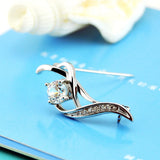 925 Silver Flowers Brooches Vintage Pin Fine Jewelry