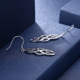 925 Silver Geometric Infinity Drop Earrings Women Jewelry Christmas Gift