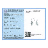 925 Silver Geometric Infinity Drop Earrings Women Jewelry Christmas Gift