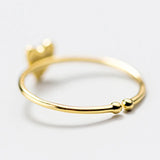925 Sterling Silver Red Heart Ring for Girls Kids Women
