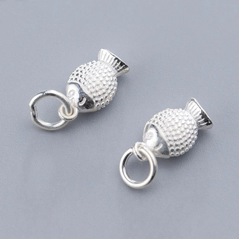925 Silver Fish Charms for DIY Jewelry Making