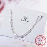 925 Silver Double Layer Beads Charm Bracelet For Women